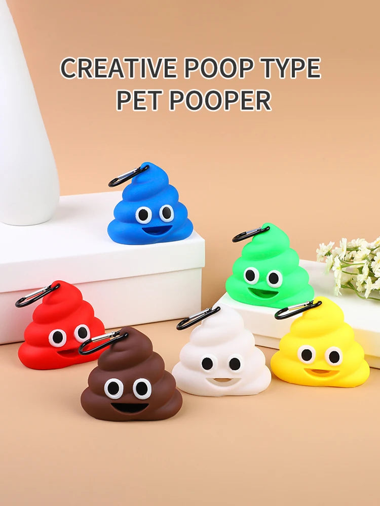 Portable Poop-Shaped Pet Waste Bag Holder