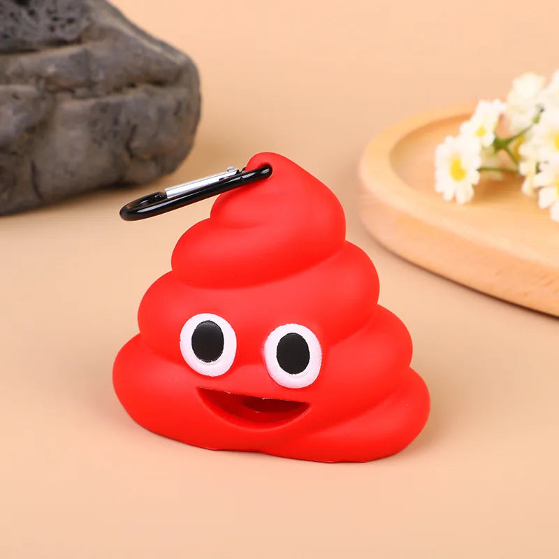 Portable Poop-Shaped Pet Waste Bag Holder