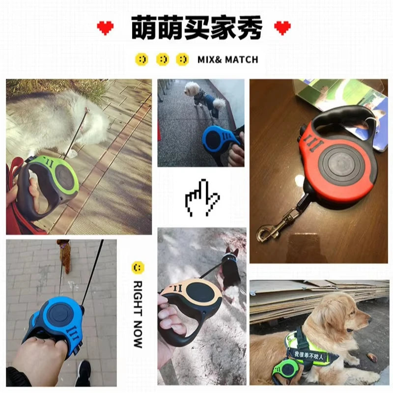 Retractable Nylon Dog Leash – 3M/5M