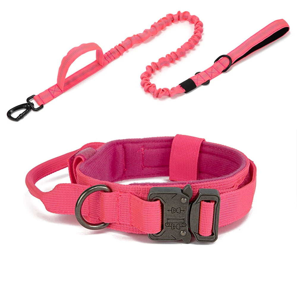 Tactical Reflective Dog Collar & Leash Set