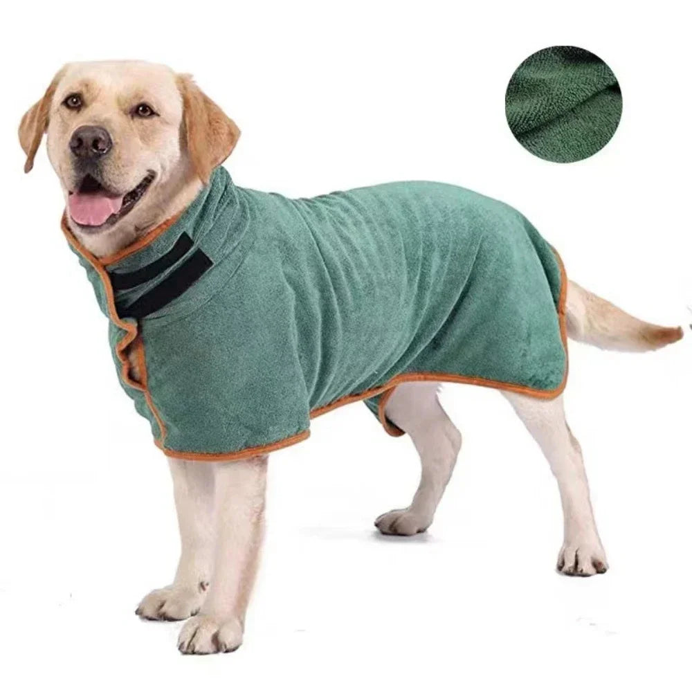Quick-Dry Absorbent Dog Bathrobe – All Sizes