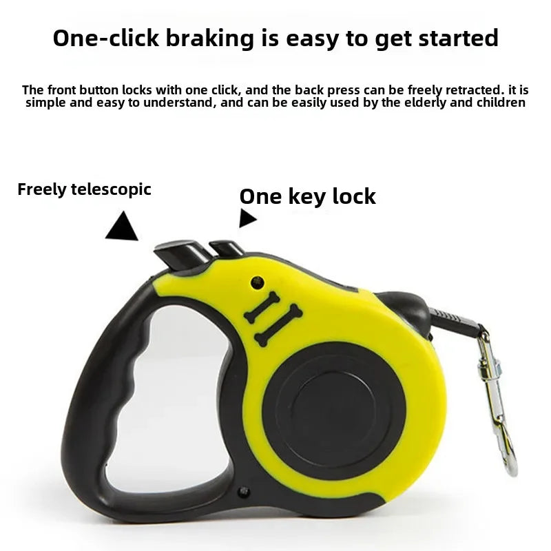 Retractable Nylon Dog Leash – 3M/5M