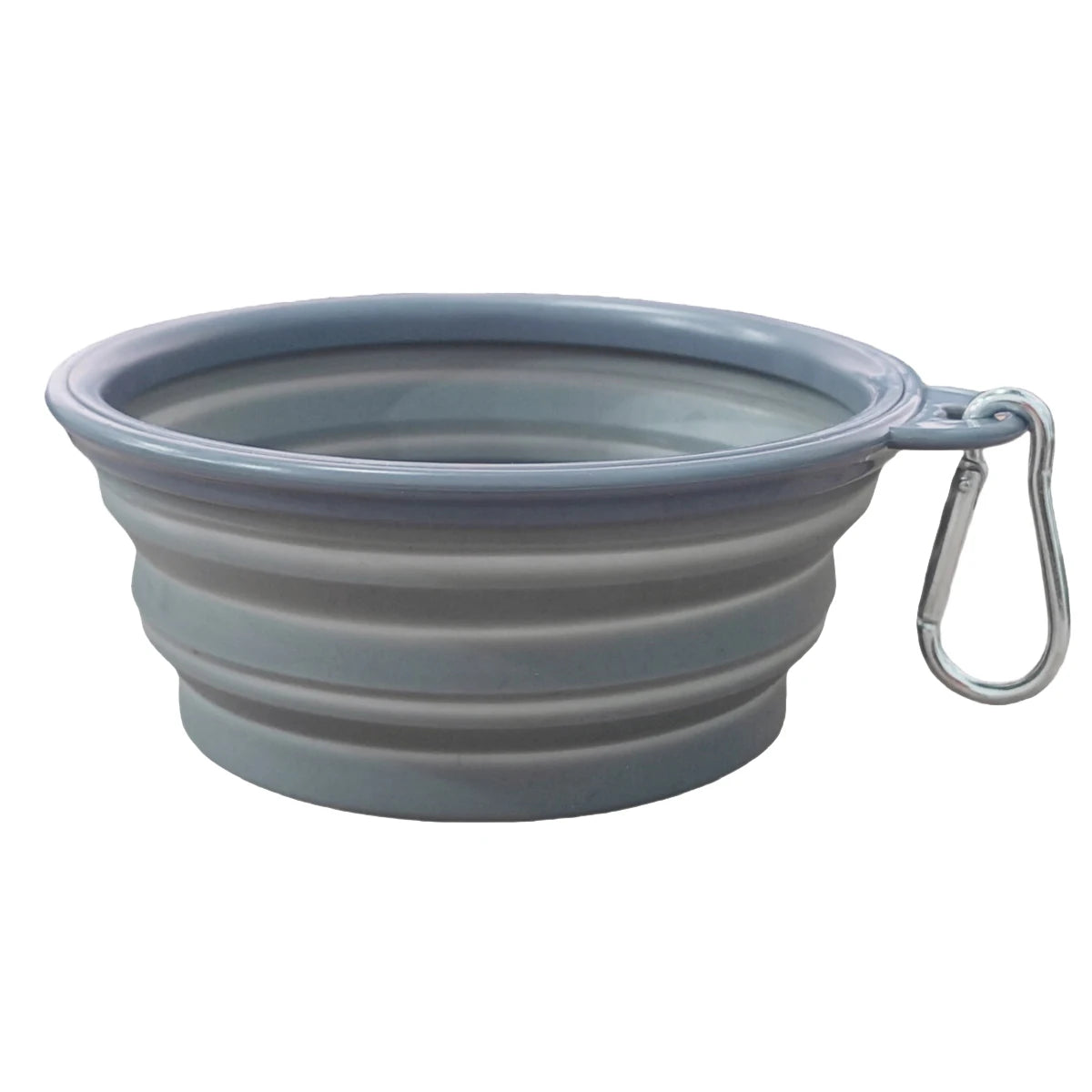 Collapsible Travel Silicone Pet Bowl with Carabiner