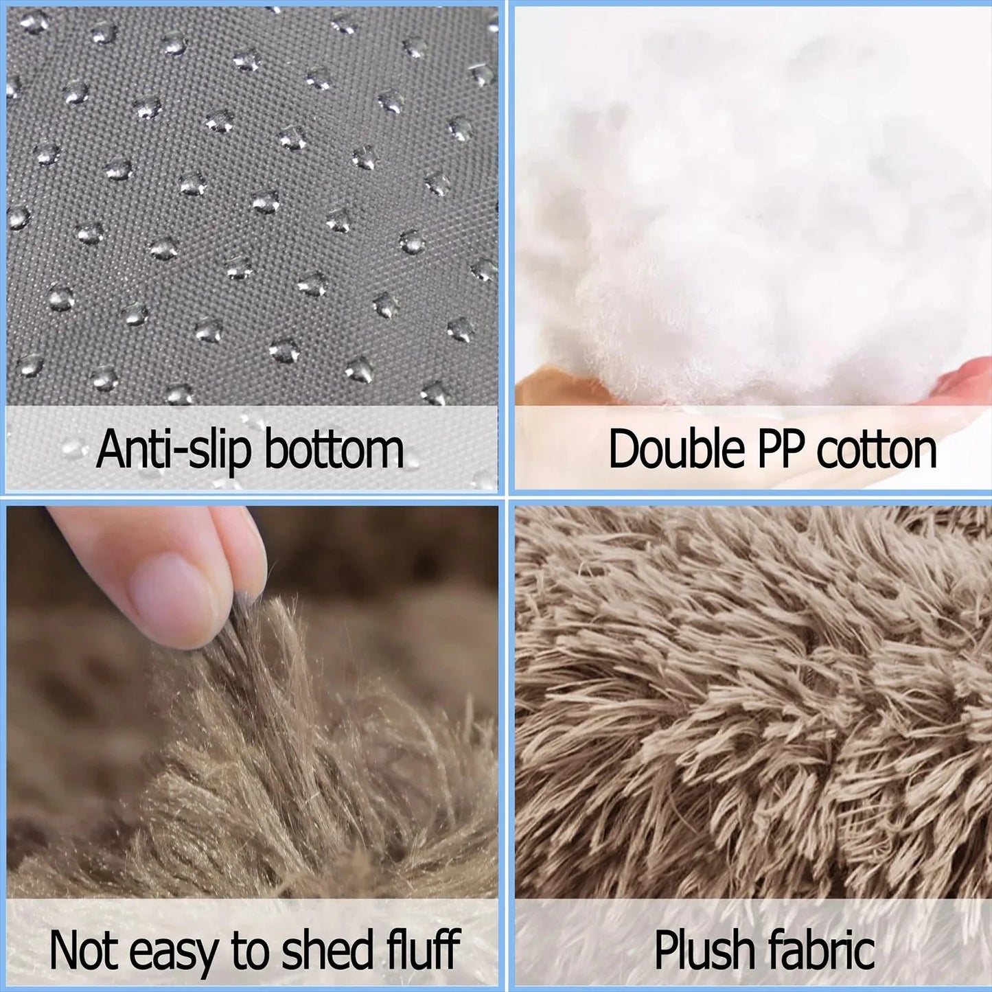Cozy Washable Plush Round Pet Bed