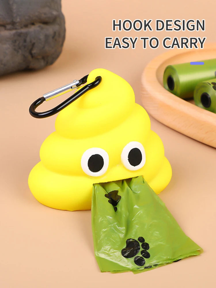 Portable Poop-Shaped Pet Waste Bag Holder