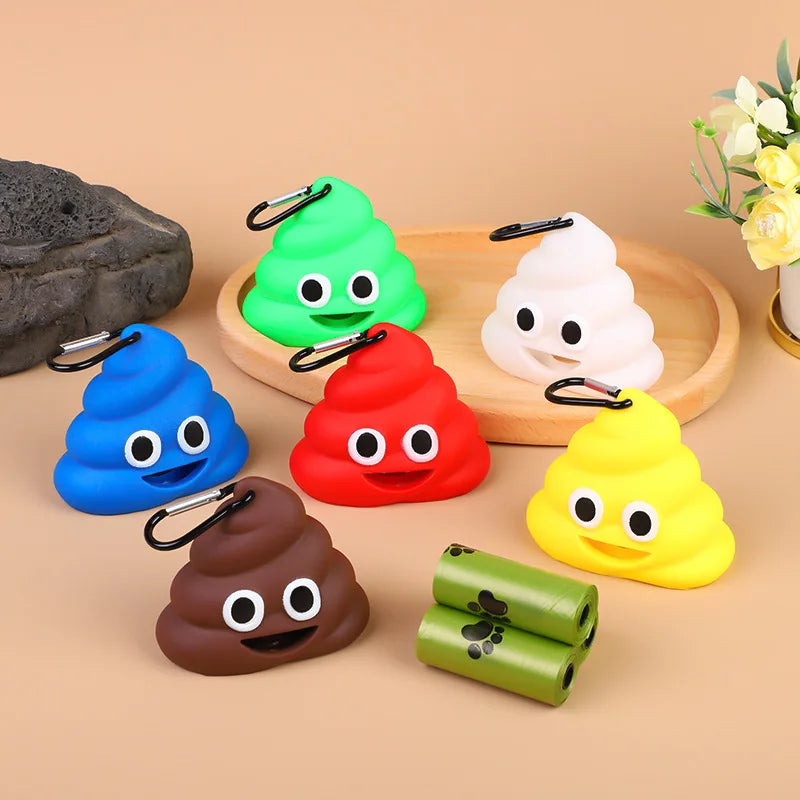 Portable Poop-Shaped Pet Waste Bag Holder