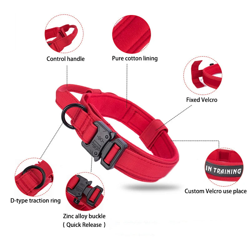 Tactical Reflective Dog Collar & Leash Set