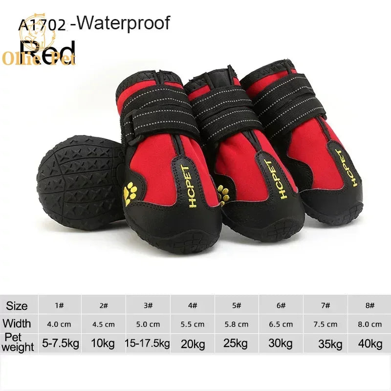 Waterproof Dog Boots - Anti-Slip & Reflective