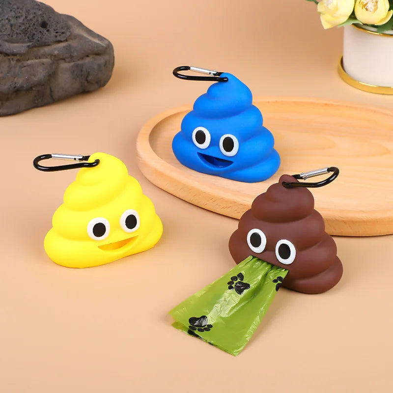 Portable Poop-Shaped Pet Waste Bag Holder