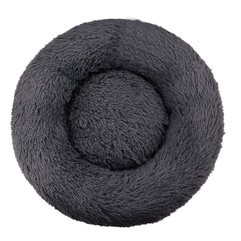 Cozy Washable Plush Round Pet Bed