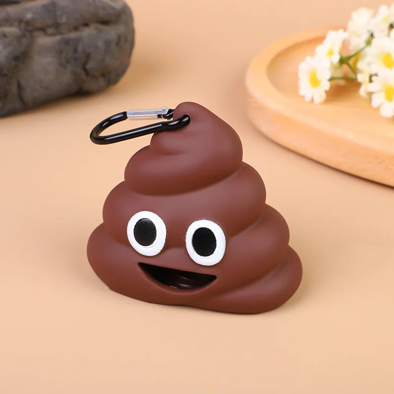 Portable Poop-Shaped Pet Waste Bag Holder