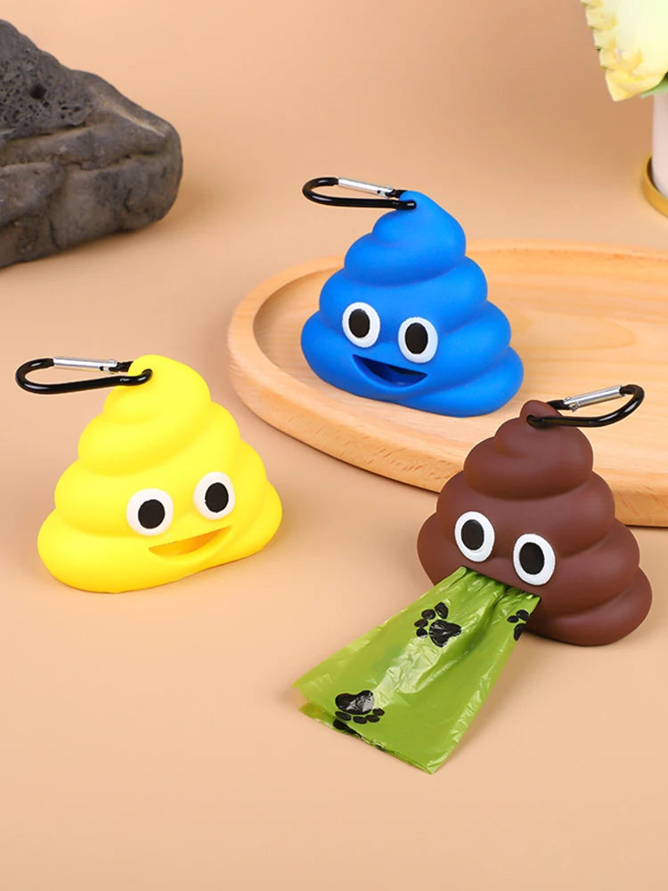 Portable Poop-Shaped Pet Waste Bag Holder