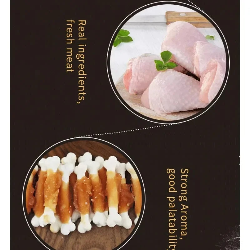 Dog Teeth Cleaning Biscuits - Chicken, Beef, Milk - High Protein Nutritional Pet Snacks