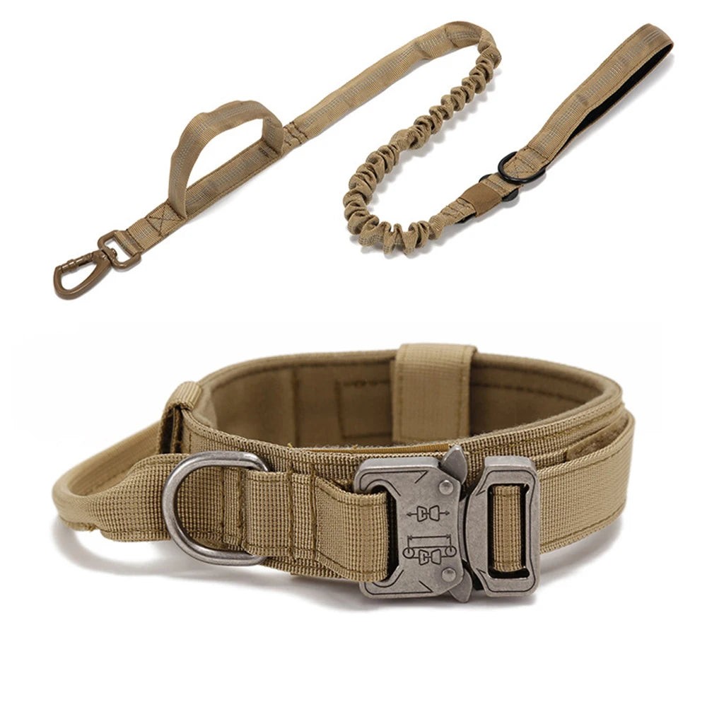 Tactical Reflective Dog Collar & Leash Set