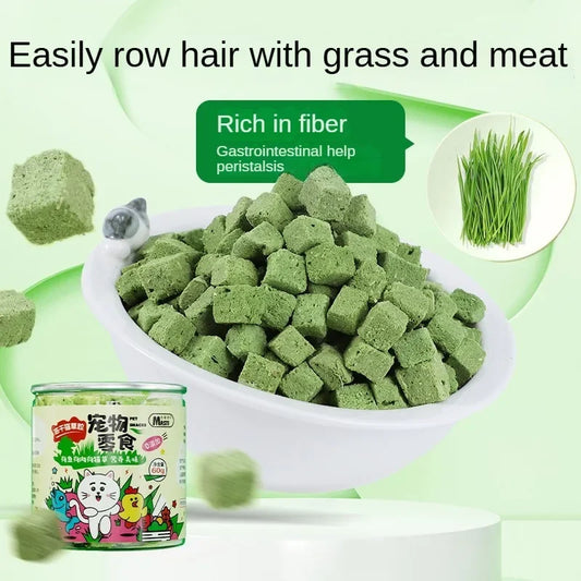 Freeze-Dried Cat Grass Treats for Digestion & Hairball Control