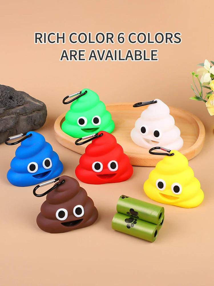 Portable Poop-Shaped Pet Waste Bag Holder