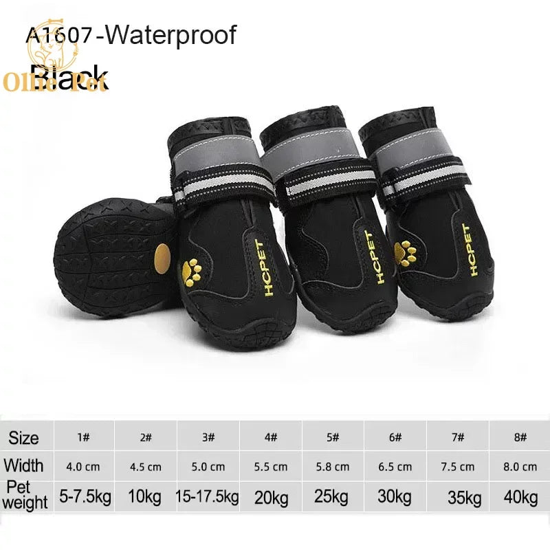 Waterproof Dog Boots - Anti-Slip & Reflective