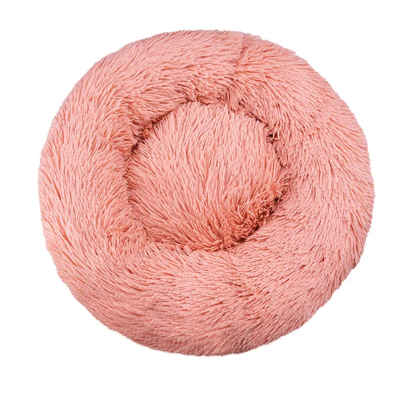 Cozy Washable Plush Round Pet Bed