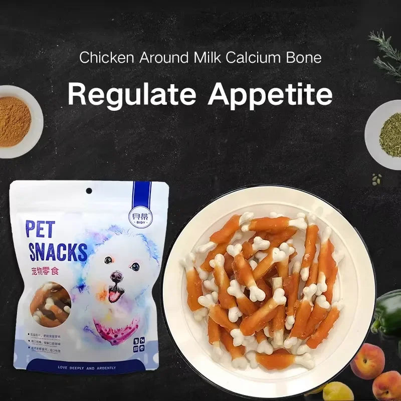 Dog Teeth Cleaning Biscuits - Chicken, Beef, Milk - High Protein Nutritional Pet Snacks