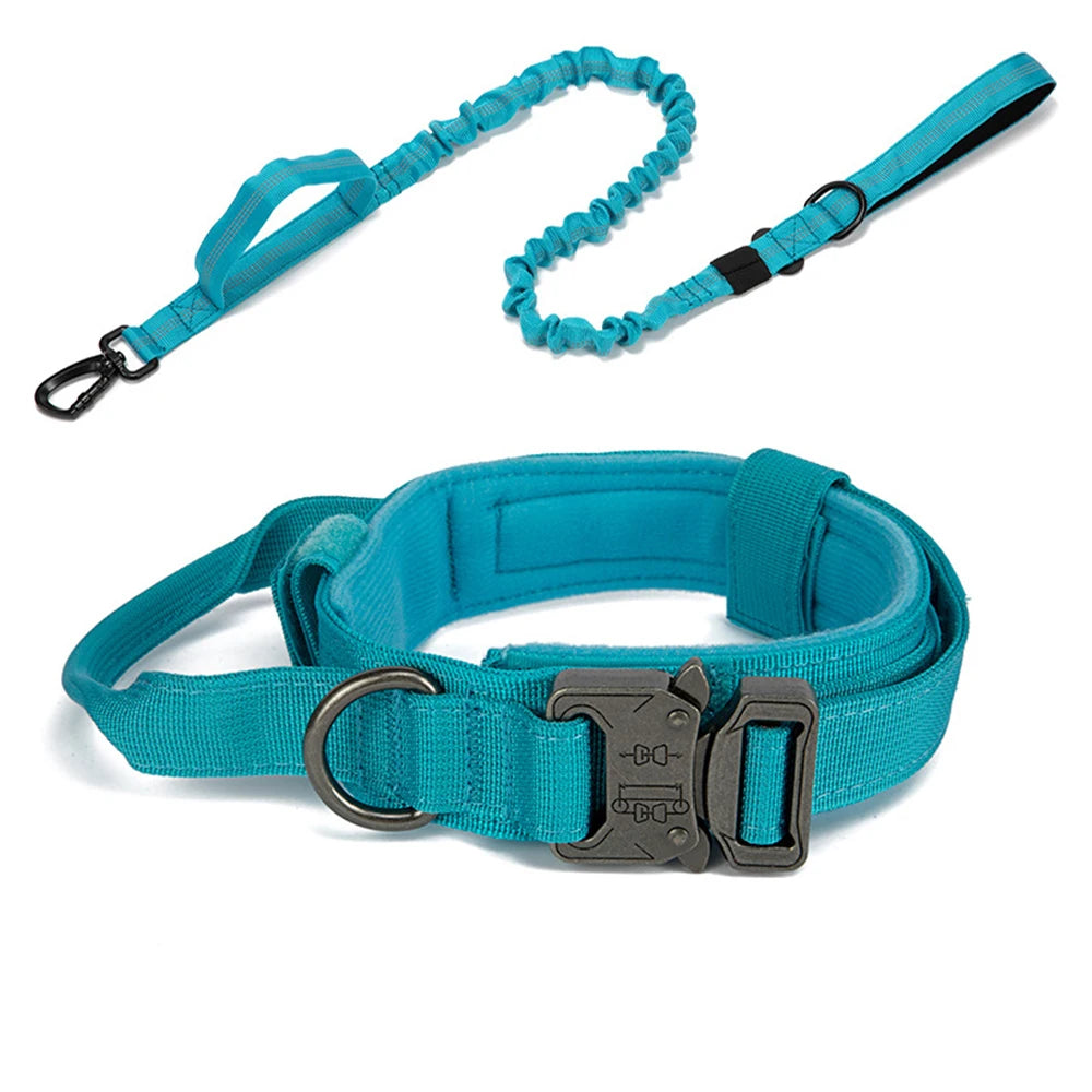 Tactical Reflective Dog Collar & Leash Set