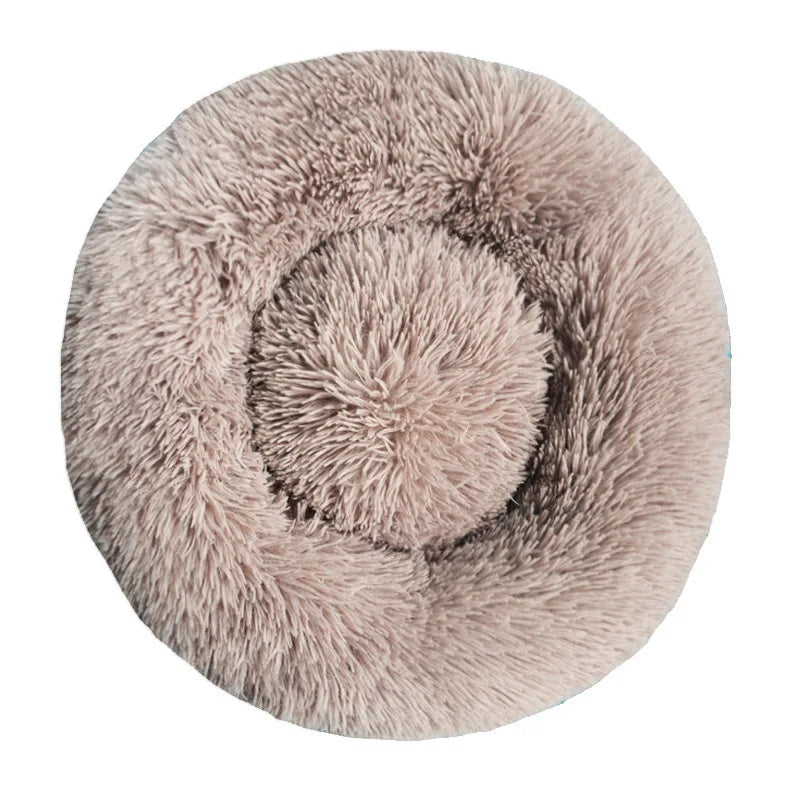 Cozy Washable Plush Round Pet Bed