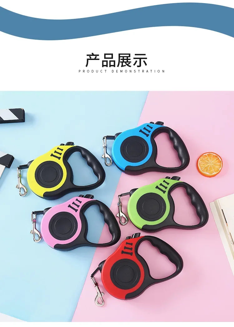 Retractable Nylon Dog Leash – 3M/5M