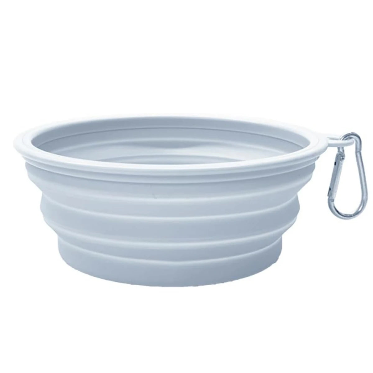 Collapsible Travel Silicone Pet Bowl with Carabiner