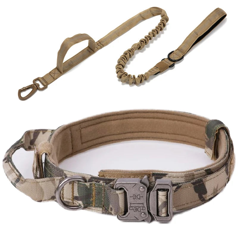 Tactical Reflective Dog Collar & Leash Set