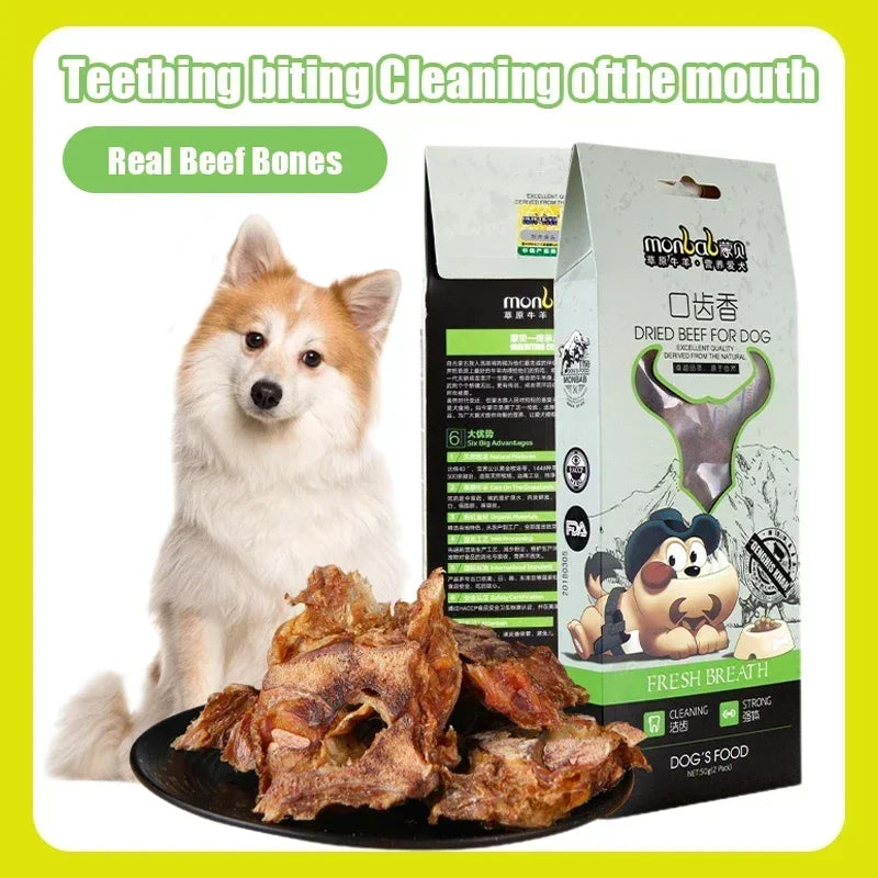 Low-Temp Baked Beef Rib Dog Bones: Dental Chews for Clean Teeth, Fresh Breath & Digestion