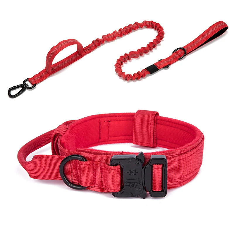 Tactical Reflective Dog Collar & Leash Set