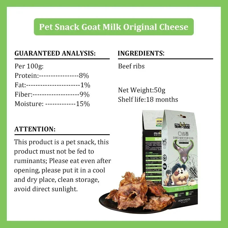 Low-Temp Baked Beef Rib Dog Bones: Dental Chews for Clean Teeth, Fresh Breath & Digestion