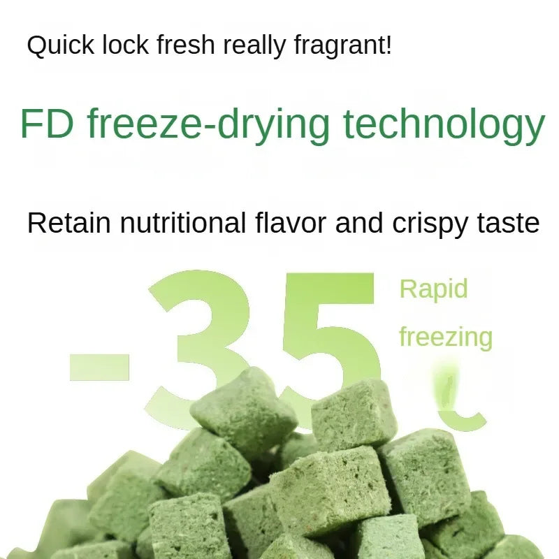 Freeze-Dried Cat Grass Treats for Digestion & Hairball Control