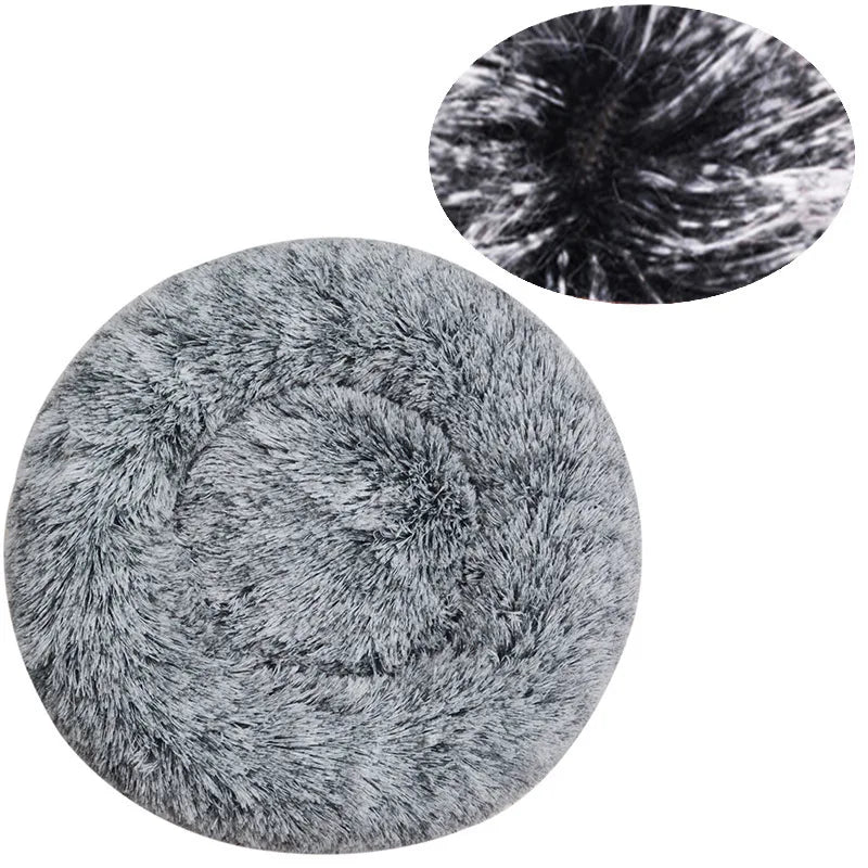 Cozy Washable Plush Round Pet Bed
