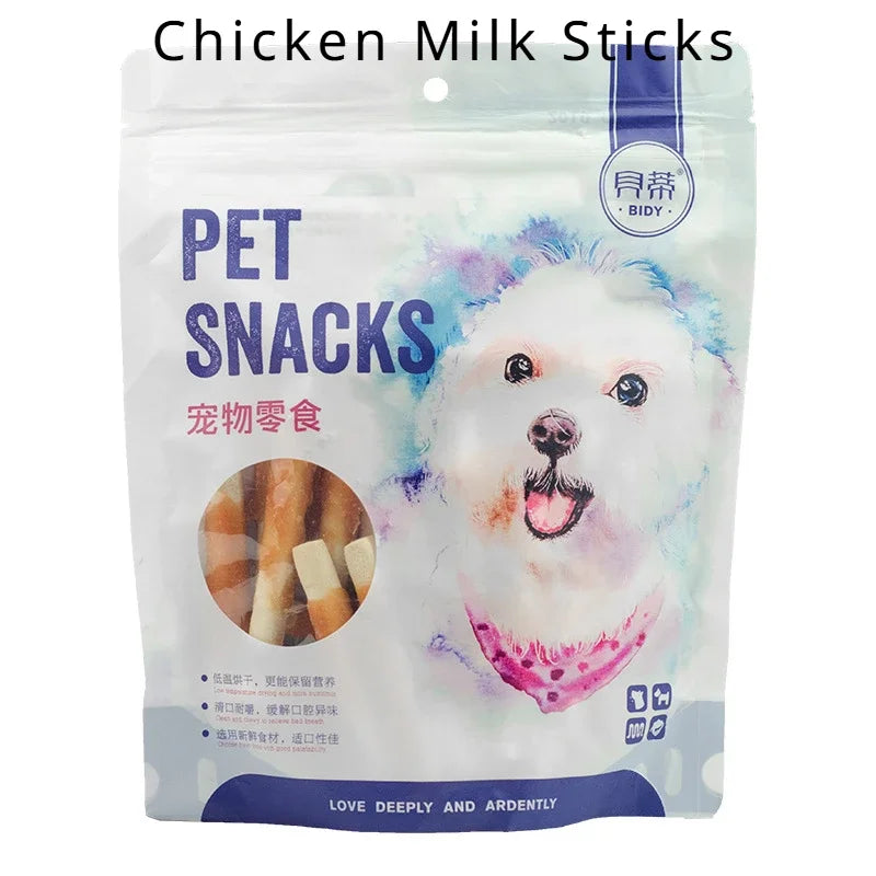 Dog Teeth Cleaning Biscuits - Chicken, Beef, Milk - High Protein Nutritional Pet Snacks