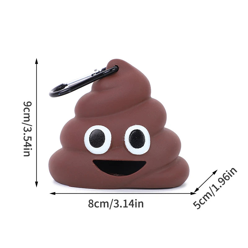 Portable Poop-Shaped Pet Waste Bag Holder