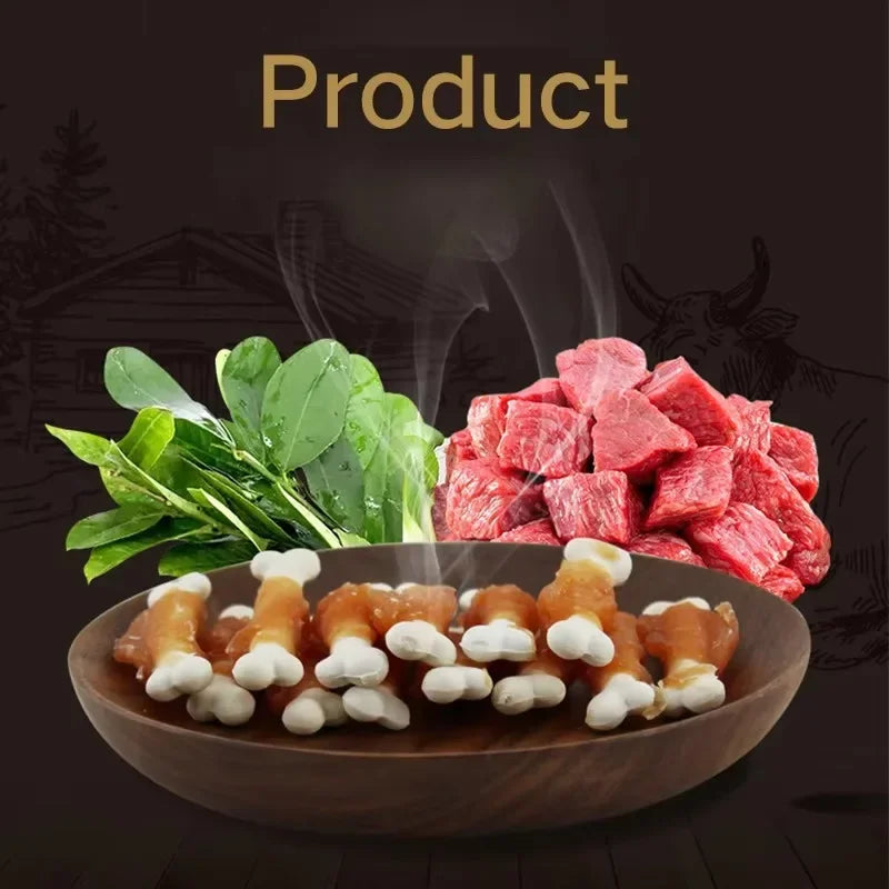 Dog Teeth Cleaning Biscuits - Chicken, Beef, Milk - High Protein Nutritional Pet Snacks