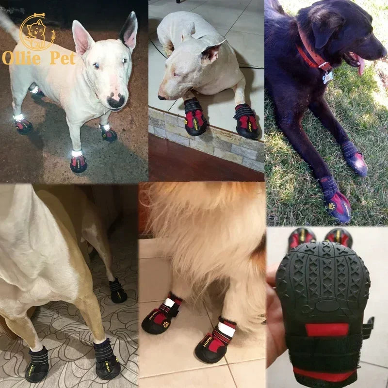 Waterproof Dog Boots - Anti-Slip & Reflective