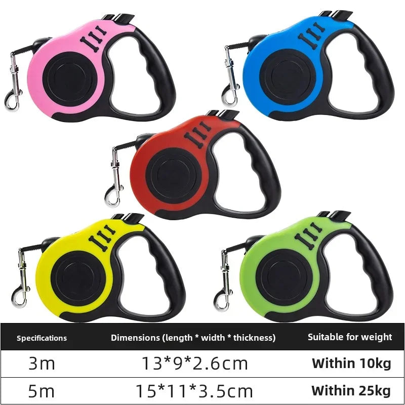 Retractable Nylon Dog Leash – 3M/5M