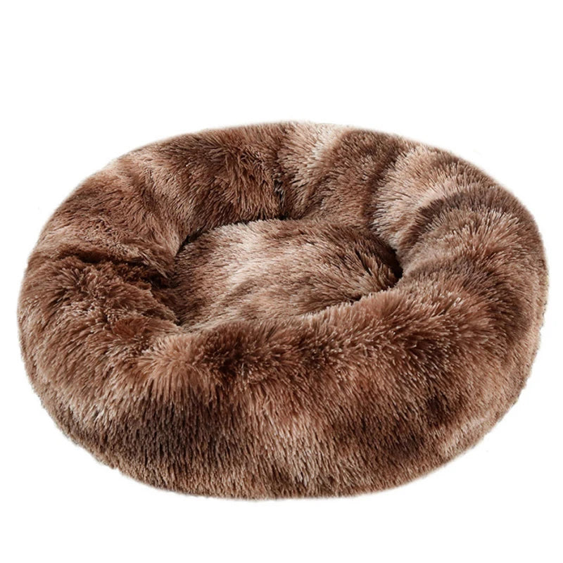 Cozy Washable Plush Round Pet Bed