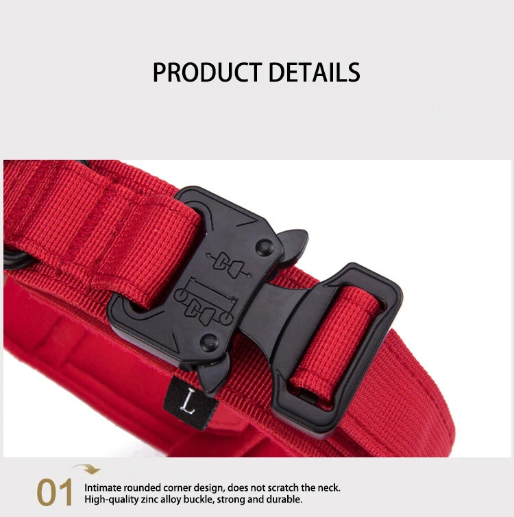 Tactical Reflective Dog Collar & Leash Set