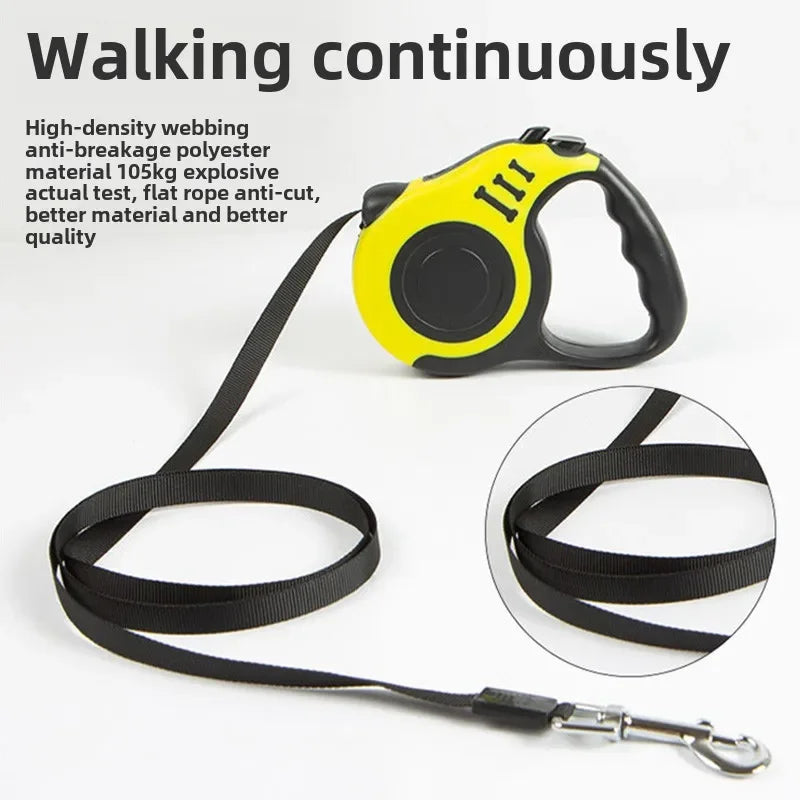 Retractable Nylon Dog Leash – 3M/5M