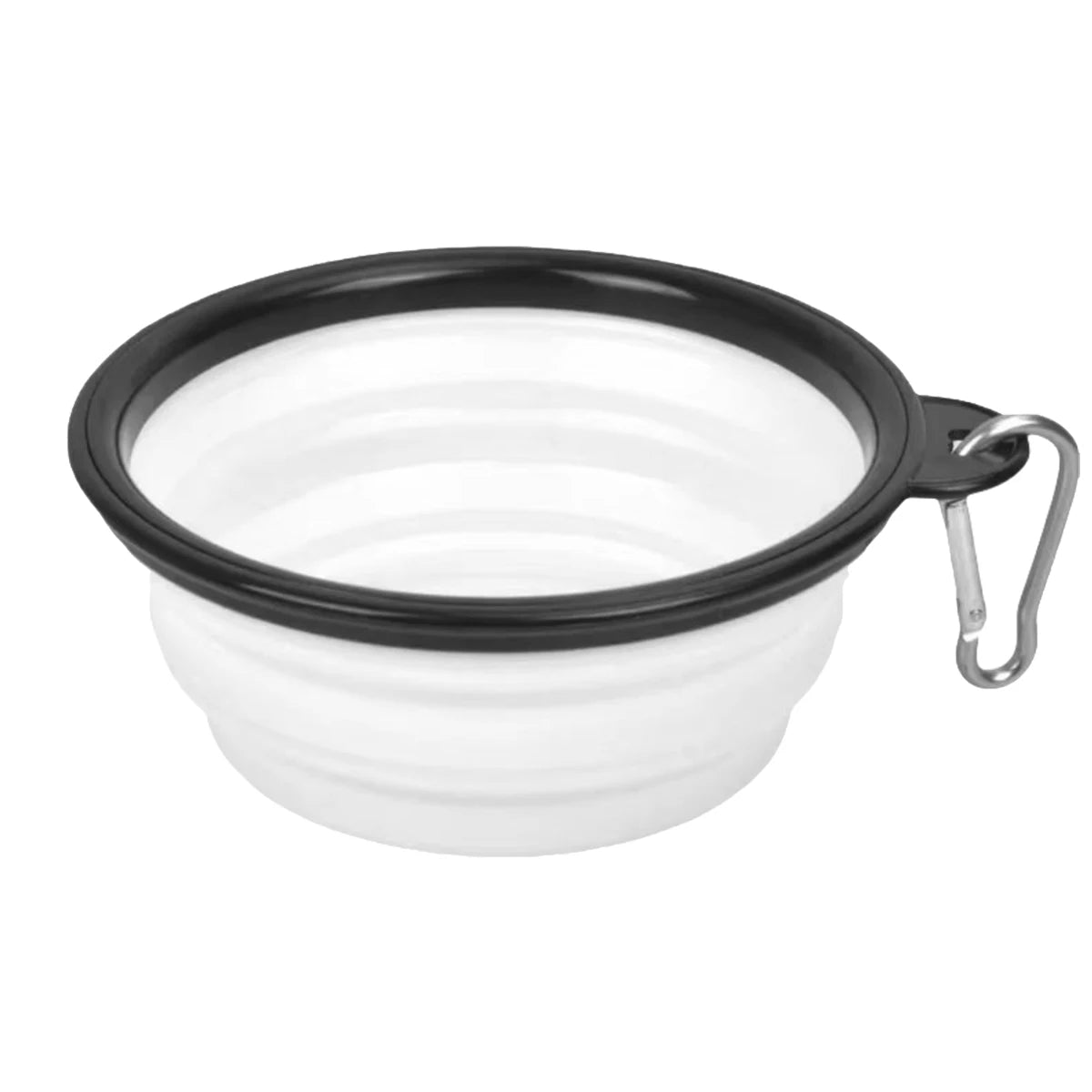 Collapsible Travel Silicone Pet Bowl with Carabiner