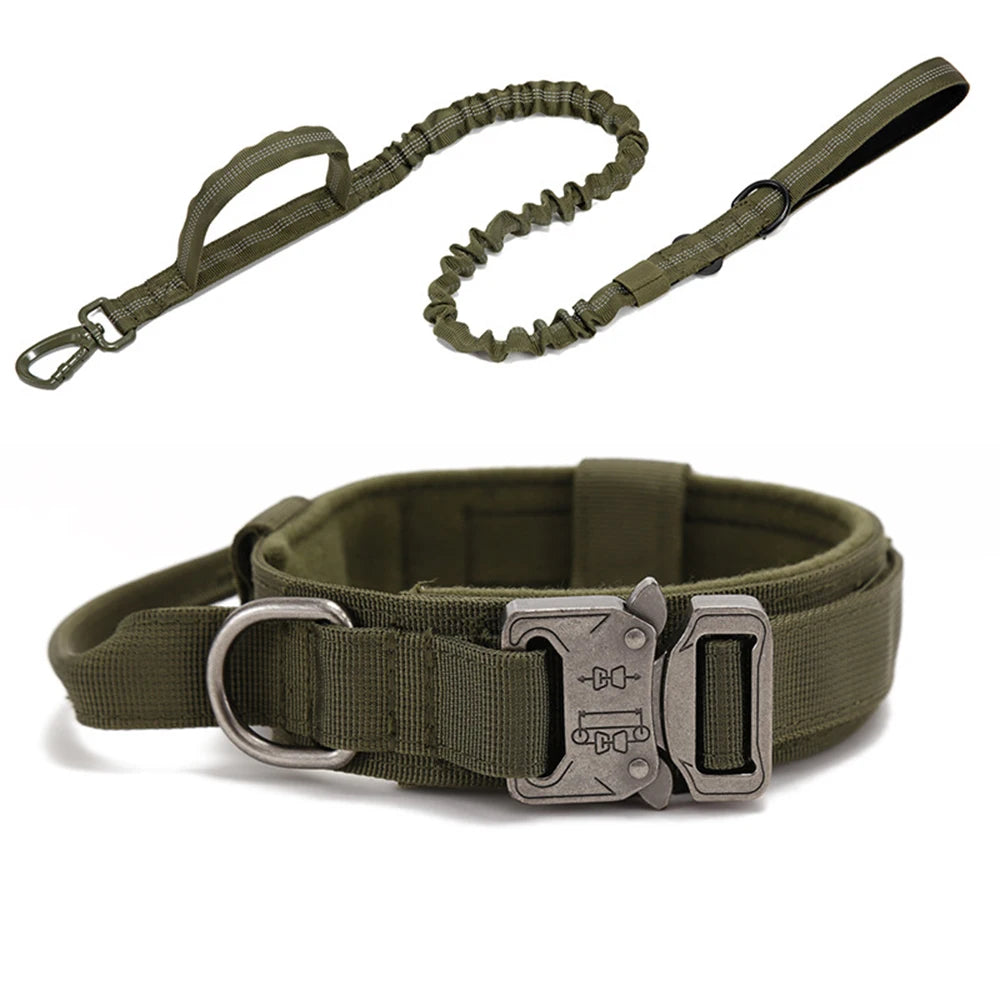 Tactical Reflective Dog Collar & Leash Set