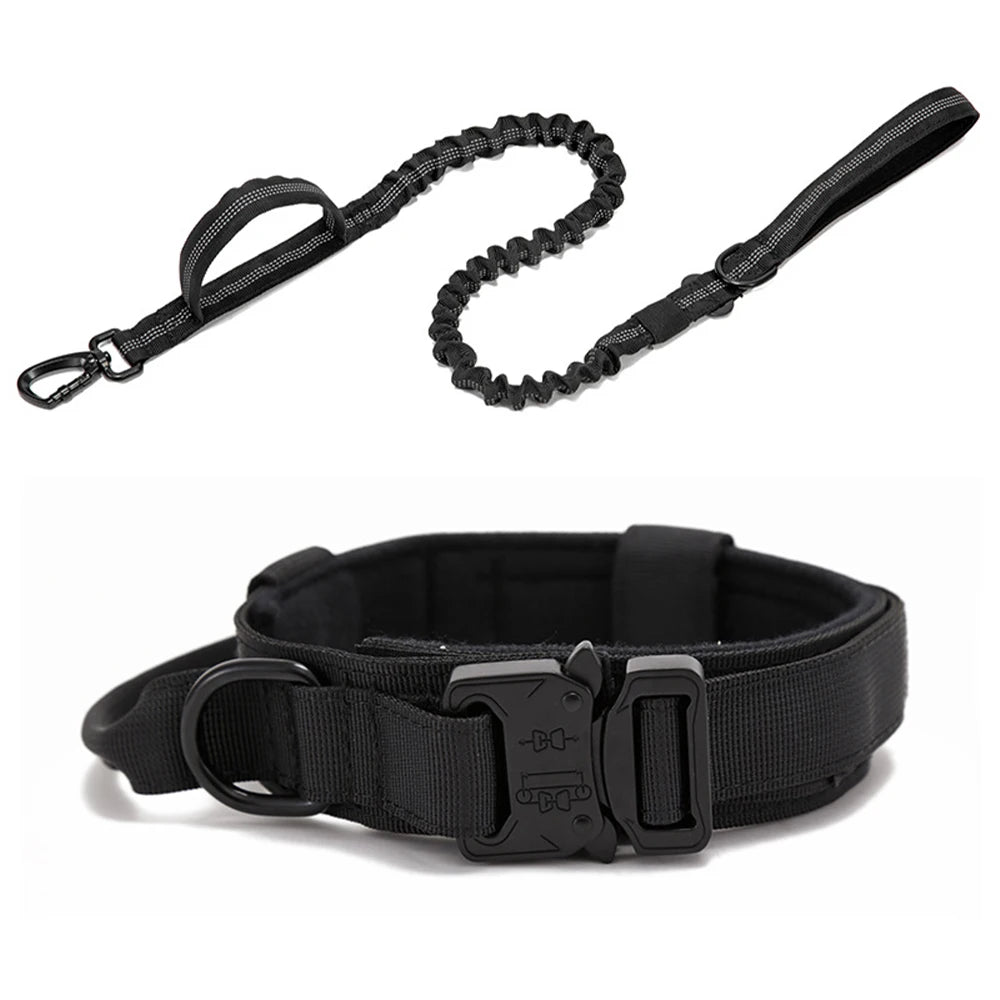 Tactical Reflective Dog Collar & Leash Set